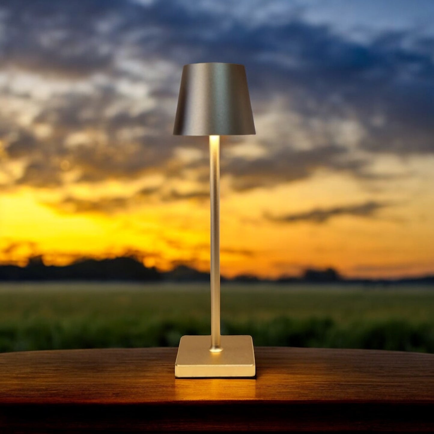 Elegance Table Lamp Gold 32cm Twin Pack